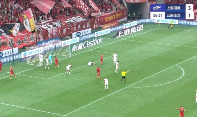 3分钟2球！加布里埃尔横传，刘若钒包抄双响，海港4-1领先玉昆