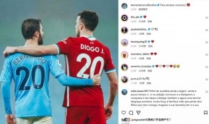 两个20号！B席晒与若塔同场竞技照：会永远与我们在一起❤️